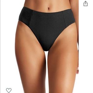 Vitamin A sienna high rise eco rib bikini bottoms